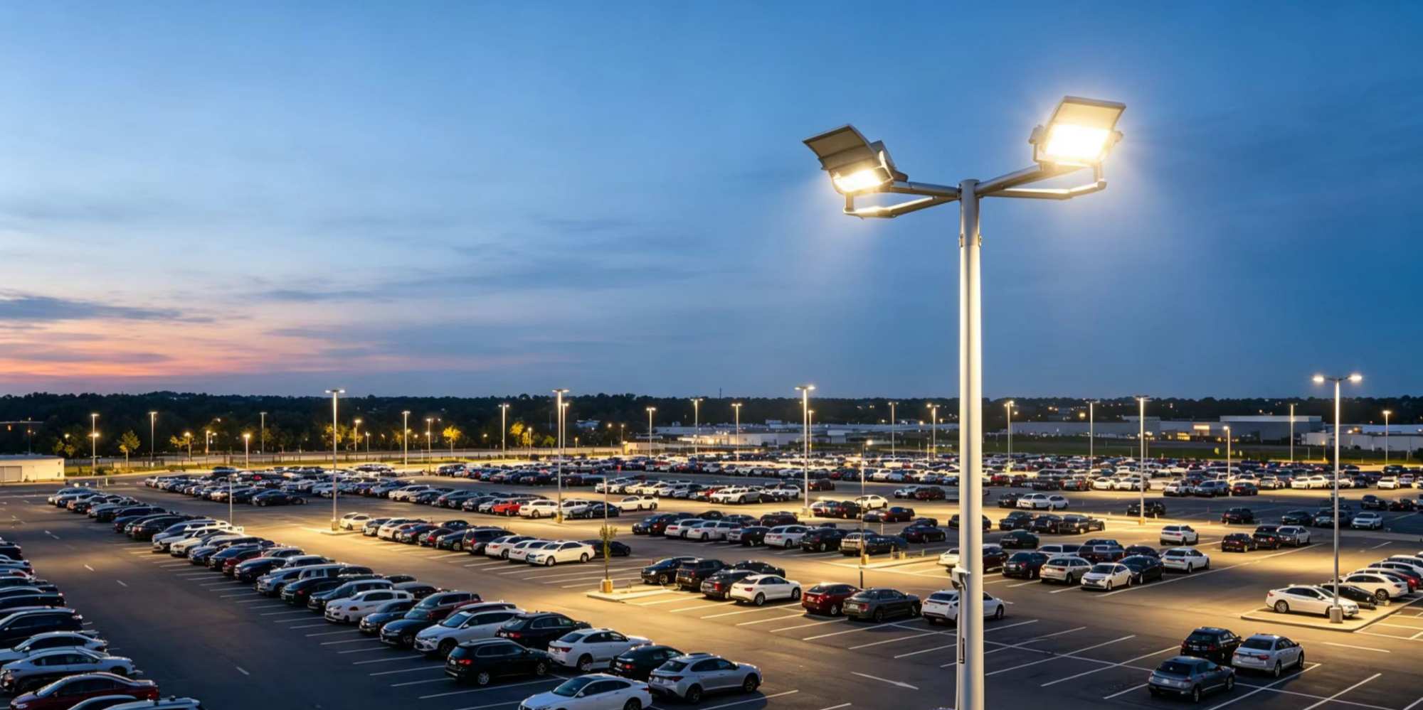 Hinged Poles in Car Parks and Commercial Areas