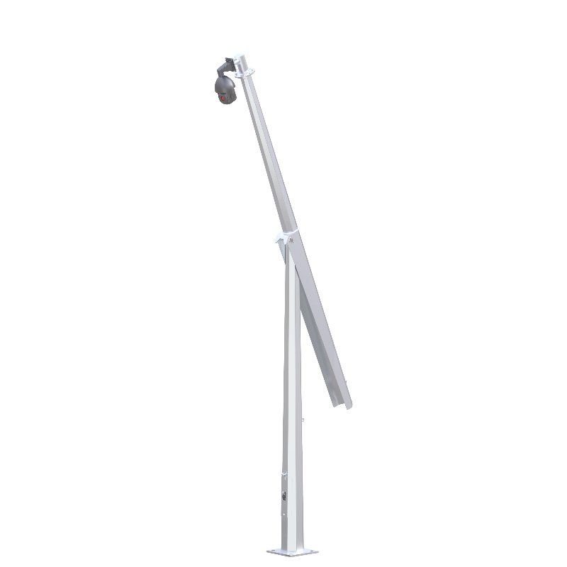 Hinged cctv pole