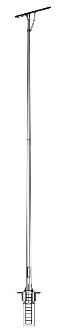 Solar lighting pole1