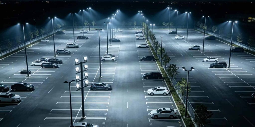 flood lighting pole​for commercial parking lots