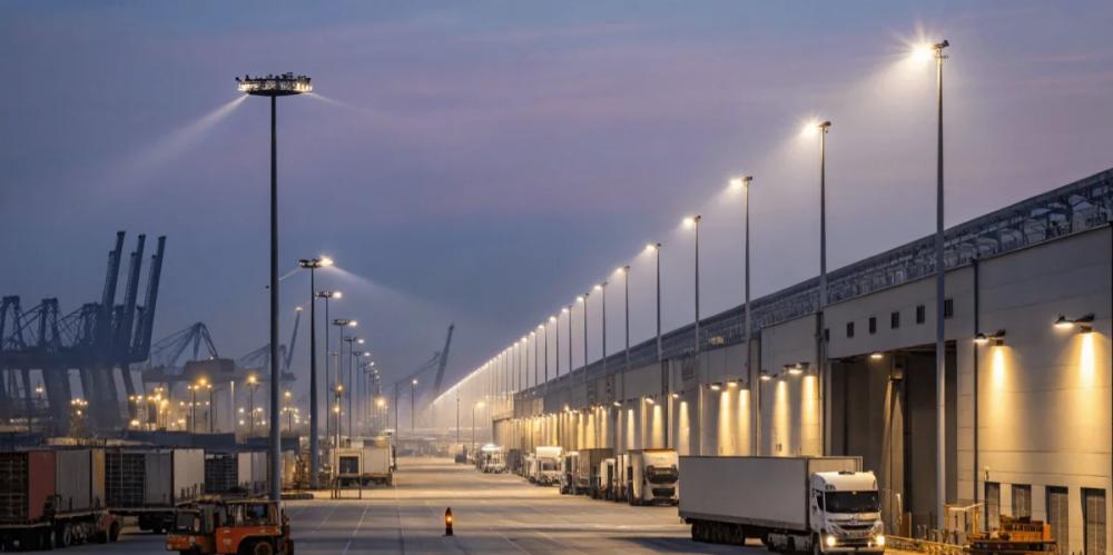 high light mast for industrial and logistics yards