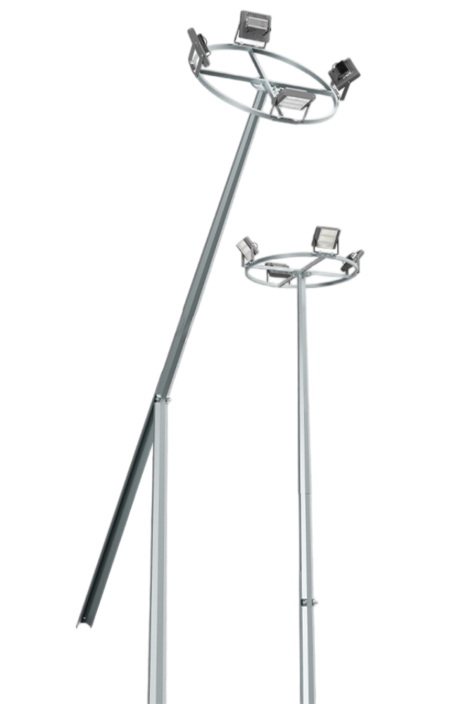 hinged lighting pole