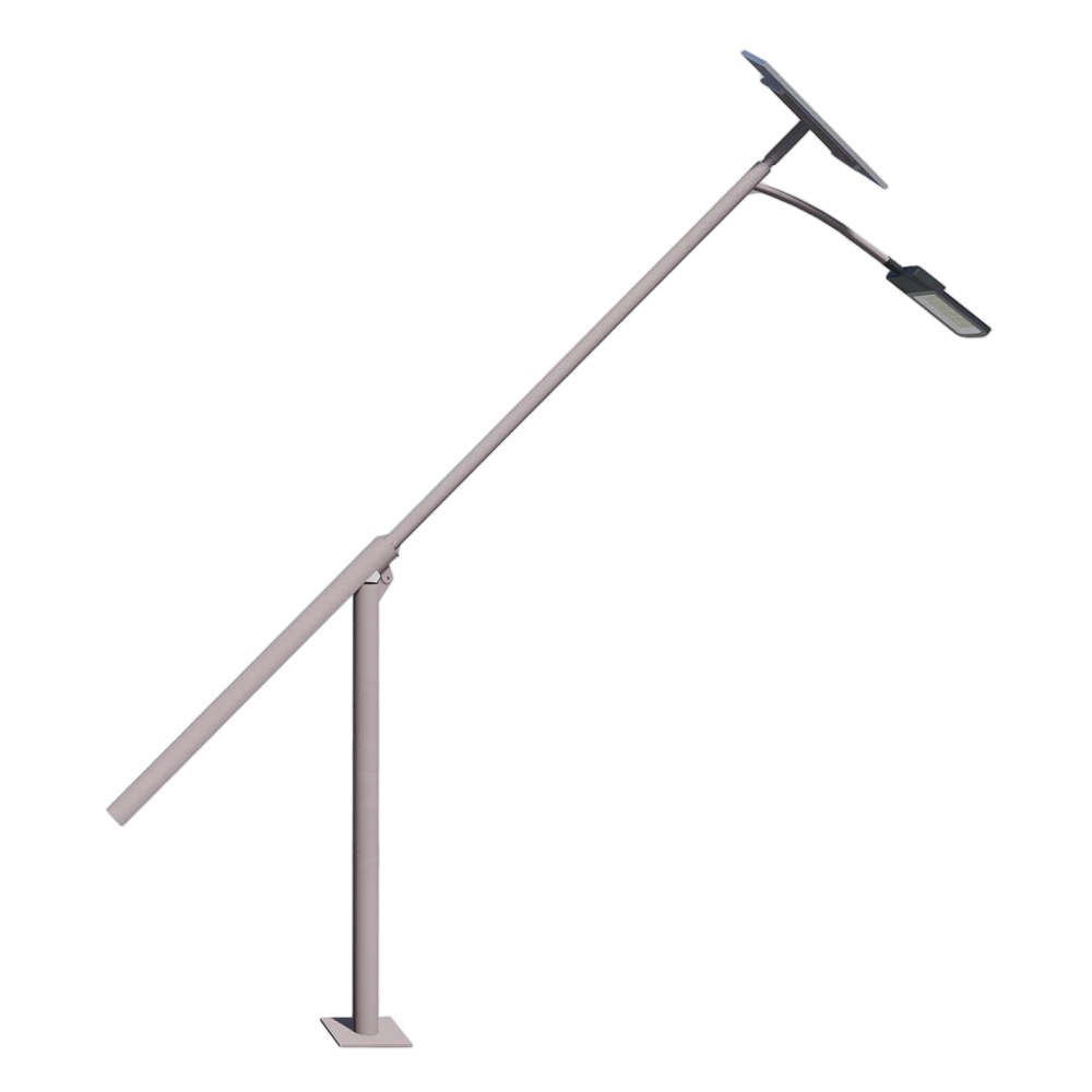 hinged solar lighting pole