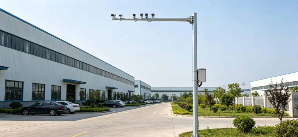 commercial industrial security camera pole