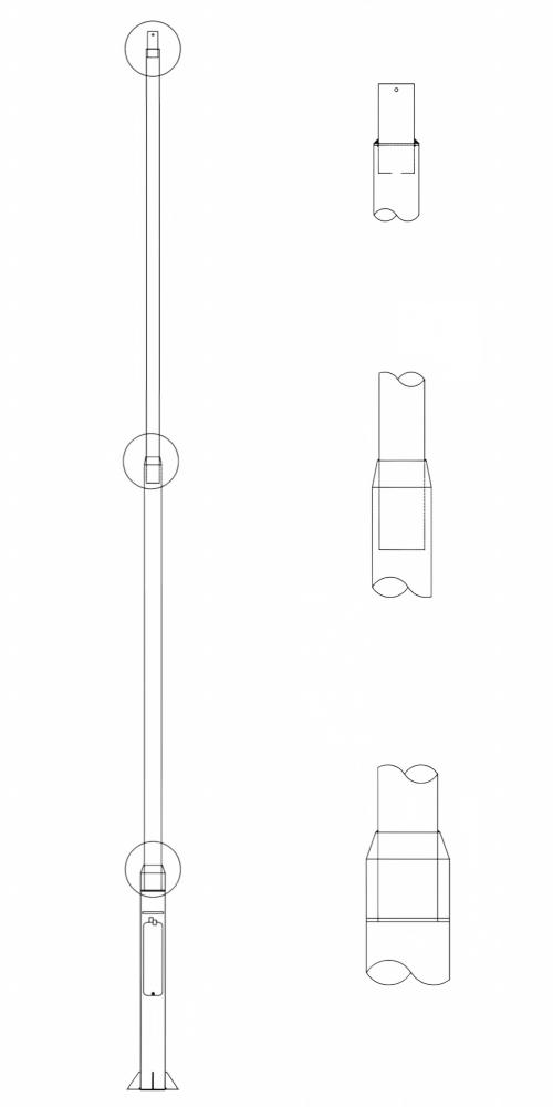 stepped pipe poles